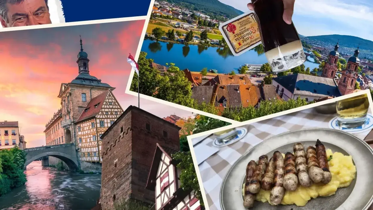 Bilder aus Franken: Bamberger Rathaus, Bier, Bratwürste und malerische Landschaften. So sehen Franken aus!