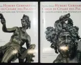 Zwei Buchcover mit Bronzefiguren. Das linke zeigt eine Frau mit Ähre, das rechte einen bärtigen Mann. Beide Bücher behandeln Hubert Gerhard, Bronzepastiker der Spätrenaissance.