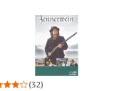 DVD-Cover "Jennerwein", ein Filmklassiker der bayerischen Heimatfilme. Ein Mann mit Gewehr und Hut vor nebliger Bergkulisse.