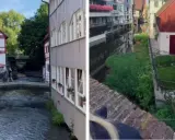 Malerische Kanäle und Fachwerkhäuser in Ulm, Bayern. Ein idyllischer Ort, der zum Verweilen einlädt.