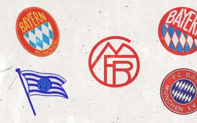 Verschiedene **bayern wappen alt** und Logos, darunter ein blau-weiß kariertes Emblem mit "Bayern München" und ein weiteres mit "F.C. Bayern e.V.".