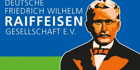 Porträt von Friedrich Wilhelm Raiffeisen, Namensgeber der Genossenschaften. Sein Name steht für Solidarität und Gemeinschaft.