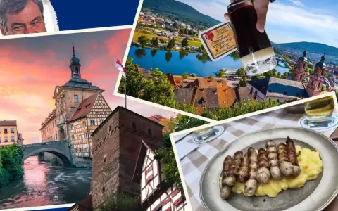 Bilder aus Franken: Bamberger Rathaus, Bier, Bratwürste und malerische Landschaften. So sehen Franken aus!