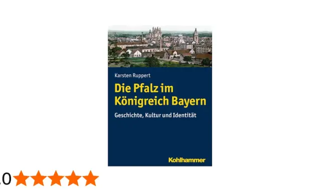 Buchcover "Die Pfalz im Königreich Bayern" von Karsten Ruppert. Historische Stadtansicht mit Kirchtürmen.